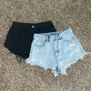 Pair or jean shorts